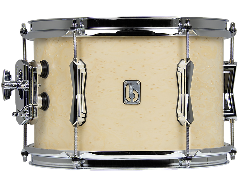 British Drum Company Lounge Series 3piece Drum Kit Wiltshire White