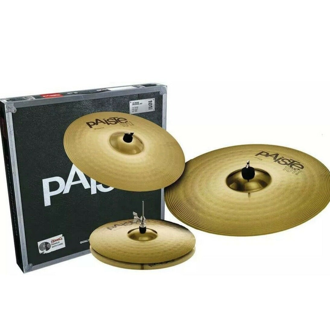 Paiste 101 Brass Cymbal Box Universal Set Hi Hats Crash Ride