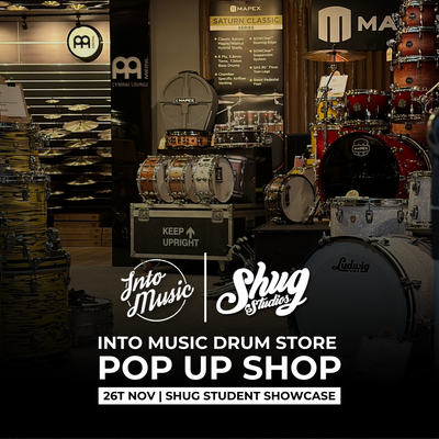 Into Music Pop Up Drum Shop With Shug Studios!