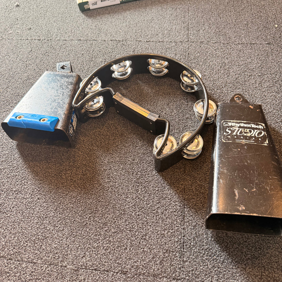 Percussion Set Cowbells & Tambourine #1324