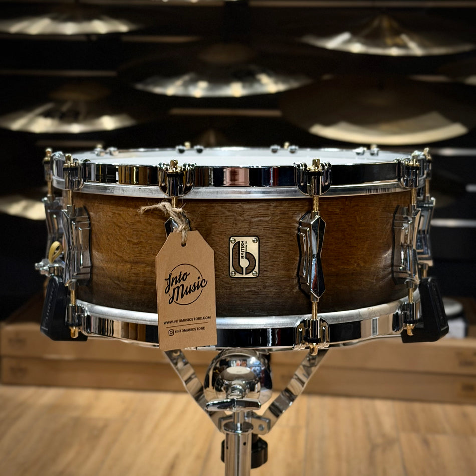 British Drum Company 'The Duke' Bog Oak 14" Limited Edition Snare Drum