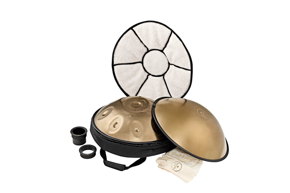 Meinl Sonic Energy Sensory Handpan Stainless Steel D Amara 9 Notes 440 Hz - Vintage Gold