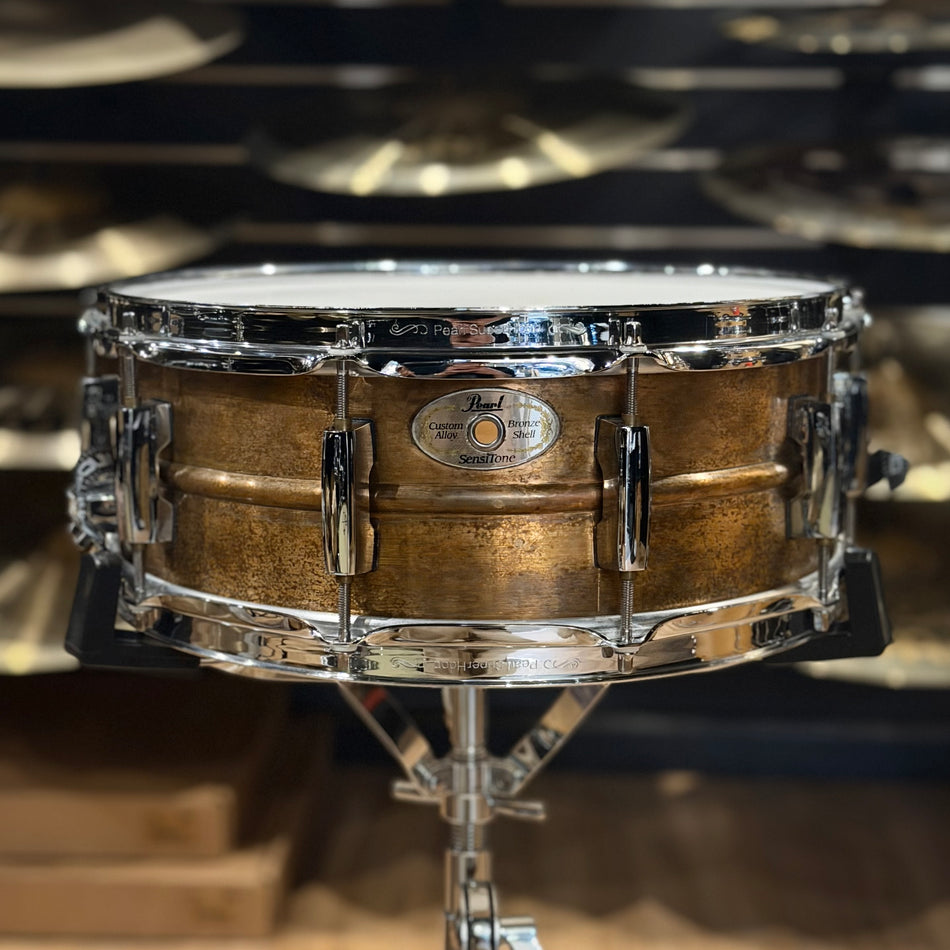 Pearl Sensitone 14x5.5" Bronze Patina Snare Drum #1364