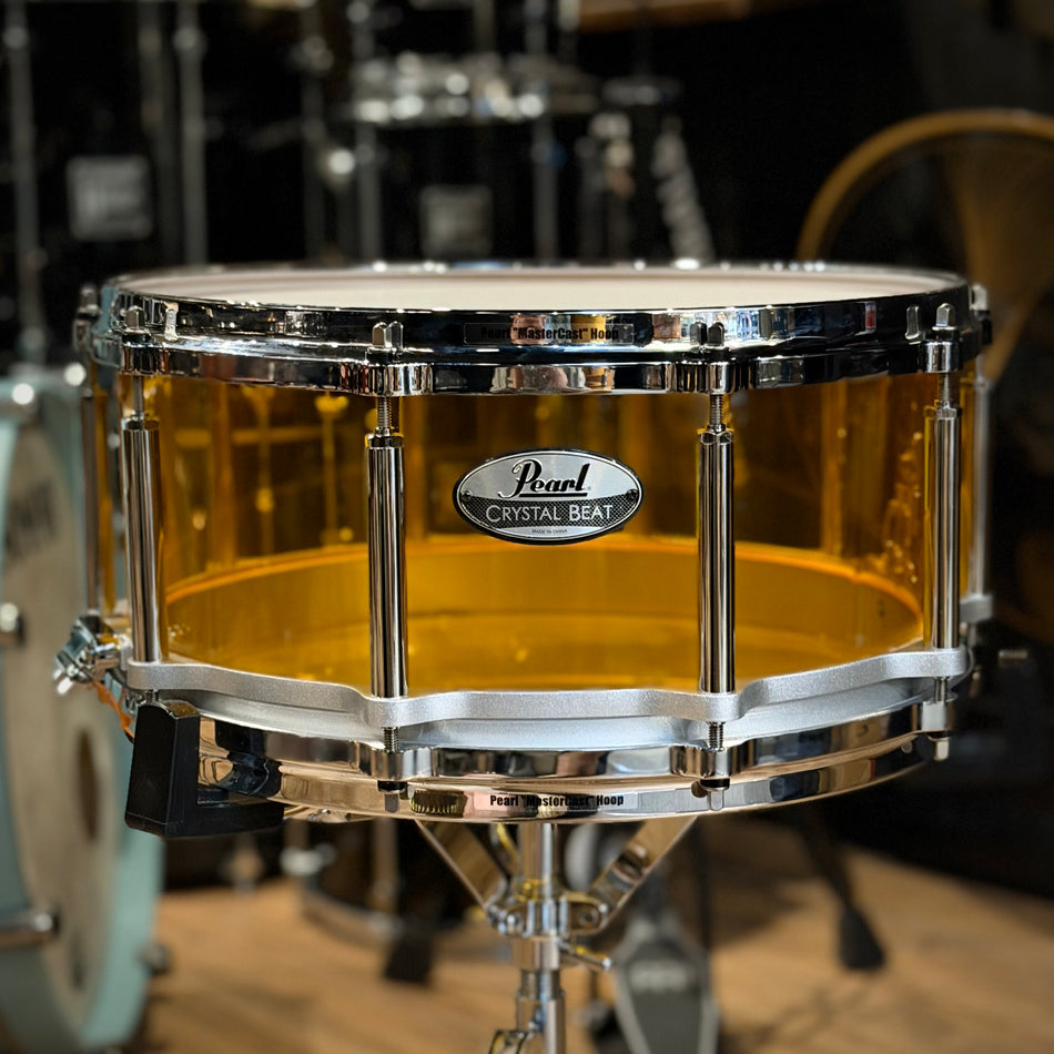 Pearl Crystal Beat 14x6.5" Acrylic Free Floating Snare Drum #1336