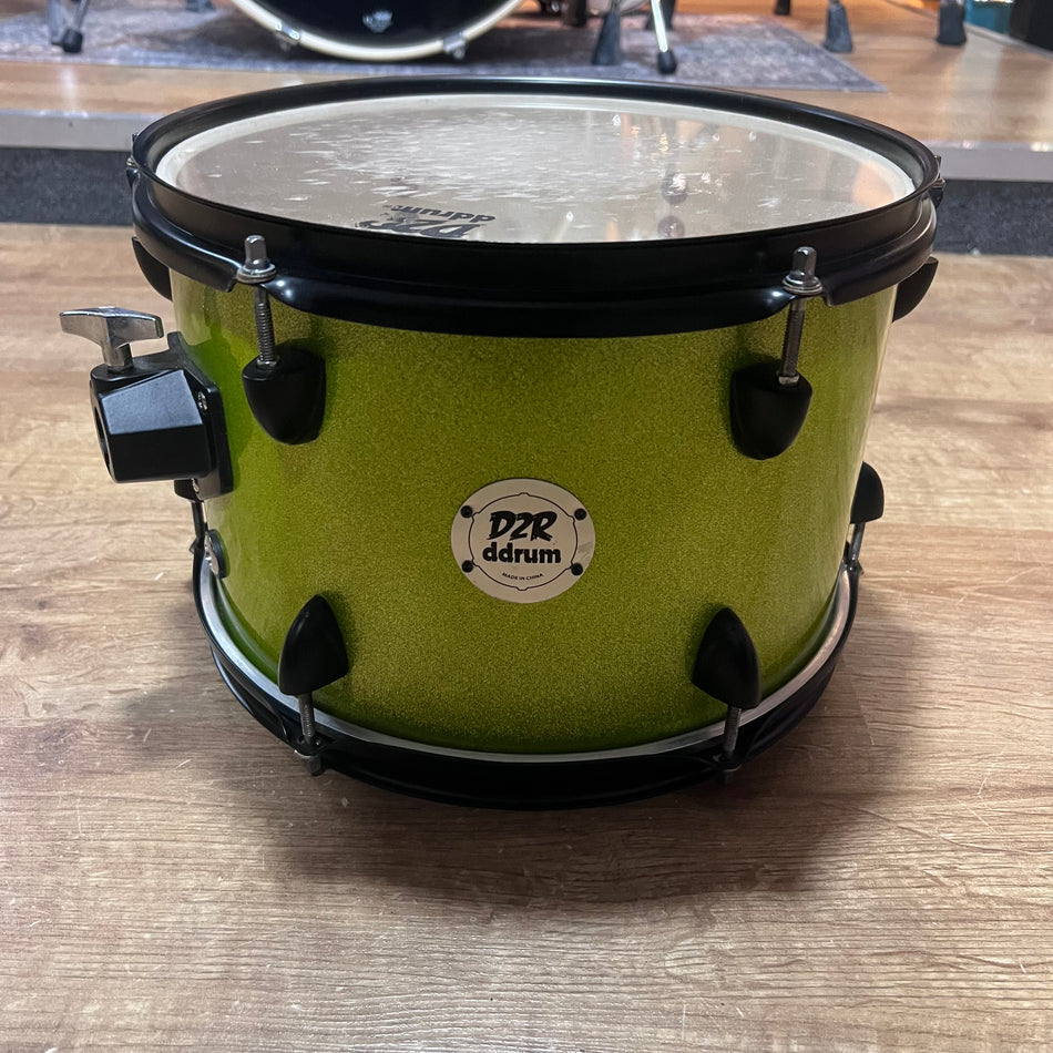 Ddrum D2R 12” Rack Tom In Green Sparkle #1360