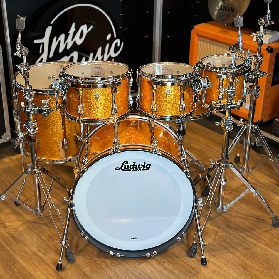 Ludwig Classic Maple 6pc Gold Sparkle Drum Kit