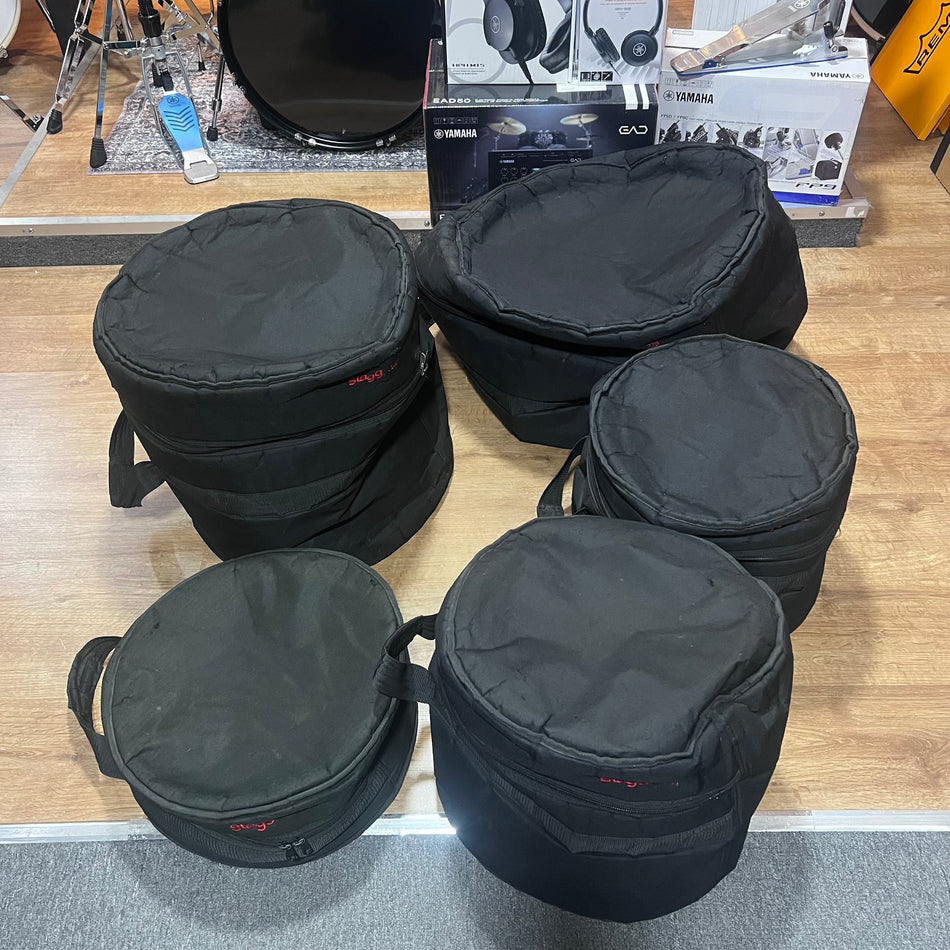 Stagg Drum Cases Bags Set 22”,16”,13”,12” And 14” Snare #1325