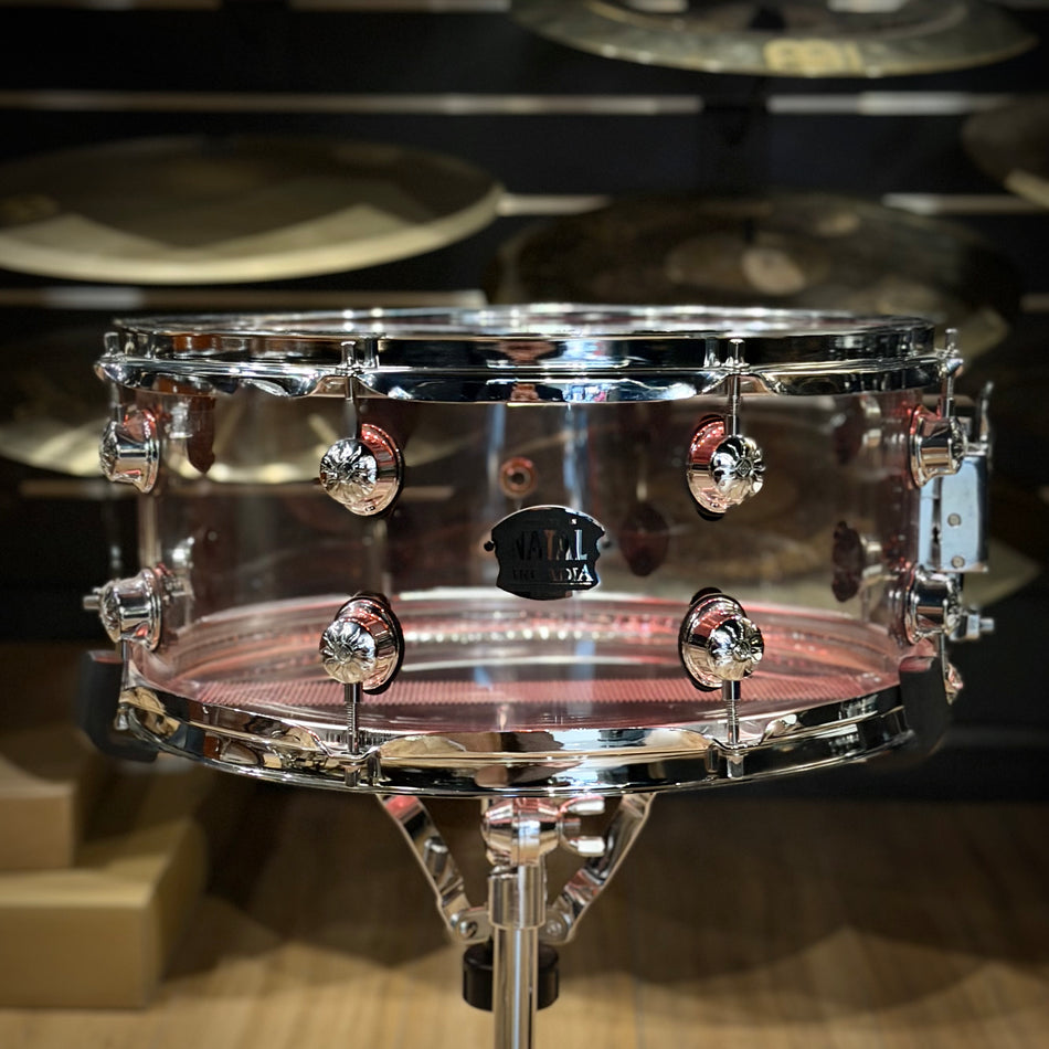 Natal Arcadia 14x6.5" Acrylic Transparent Snare Drum #1338