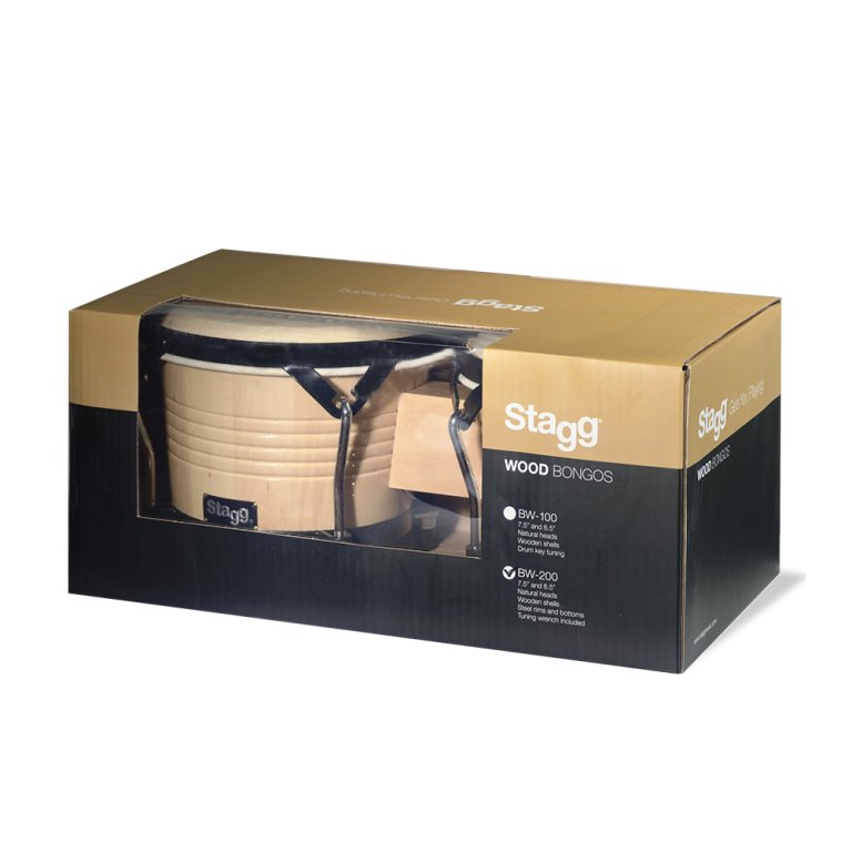Stagg Natural Wooden Bongos