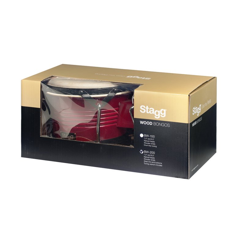 Stagg Cherry Wooden Bongos