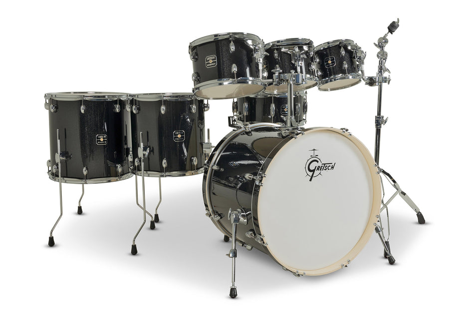 Gretsch Energy 7 Piece Drum Kit Black Sparkle