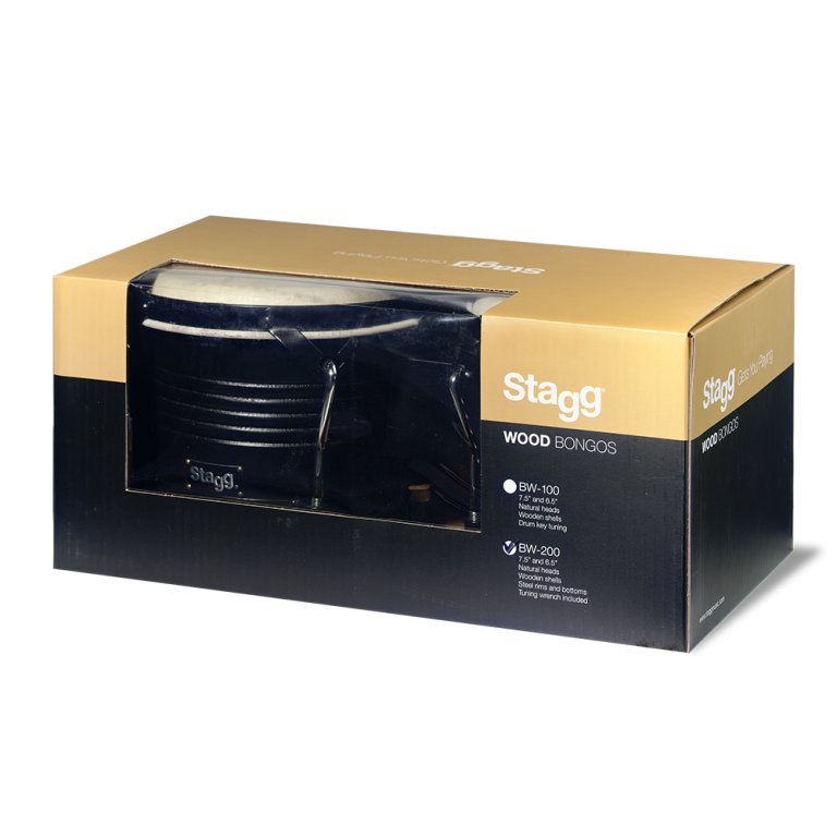 Stagg Black Wooden Bongos