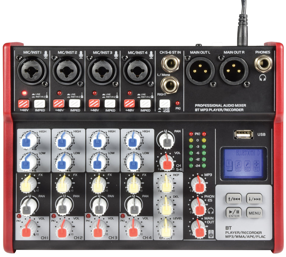 Citronic CSM-6 Compact Mixer With Bluetooth