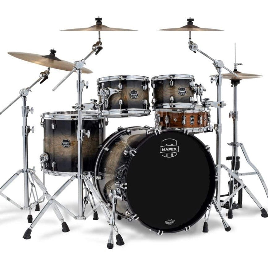 Saturn VI Black Ink Burst Drum Kit 22" 4pc