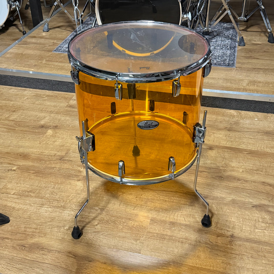 Pearl Crystal Beat 18" Acrylic Orange Floor Tom Drum  #1340