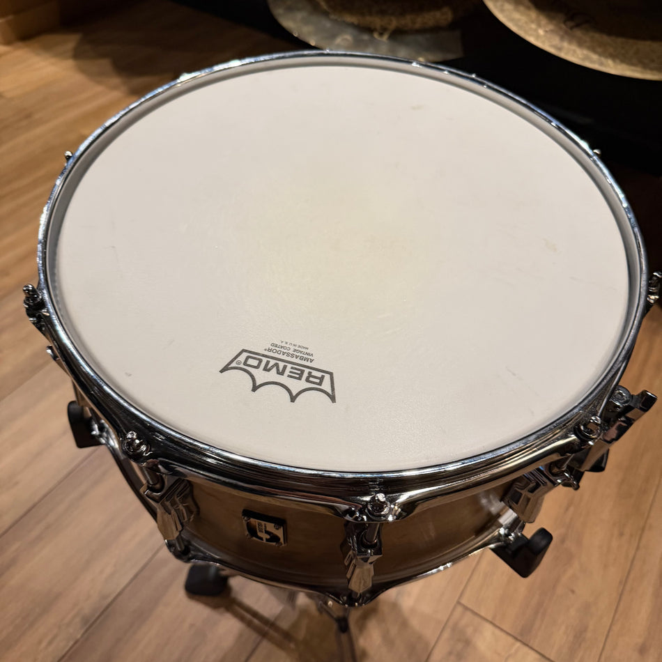 British Drum Company Founders Reserve Pure Elm Burr Snare Drum 14x6.5" #1301