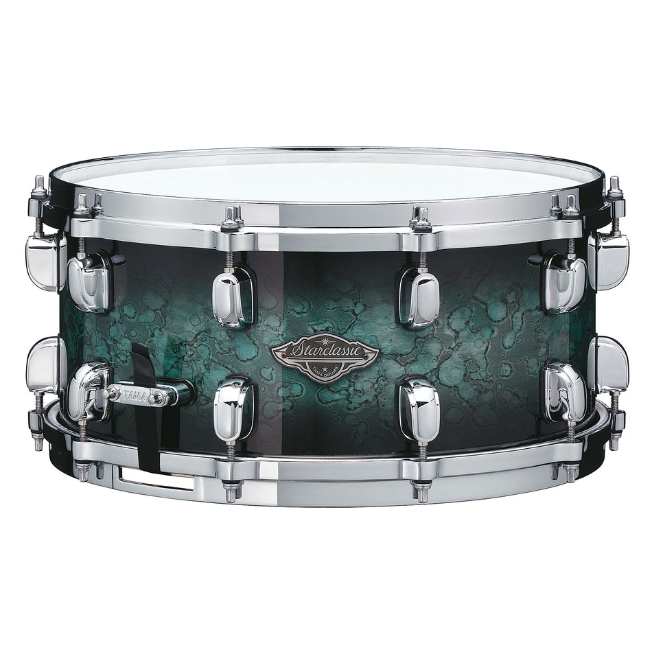 Tama Starclassic Maple Birch 14" x 6.5" Snare Drum, Molten Steel Blue Burst