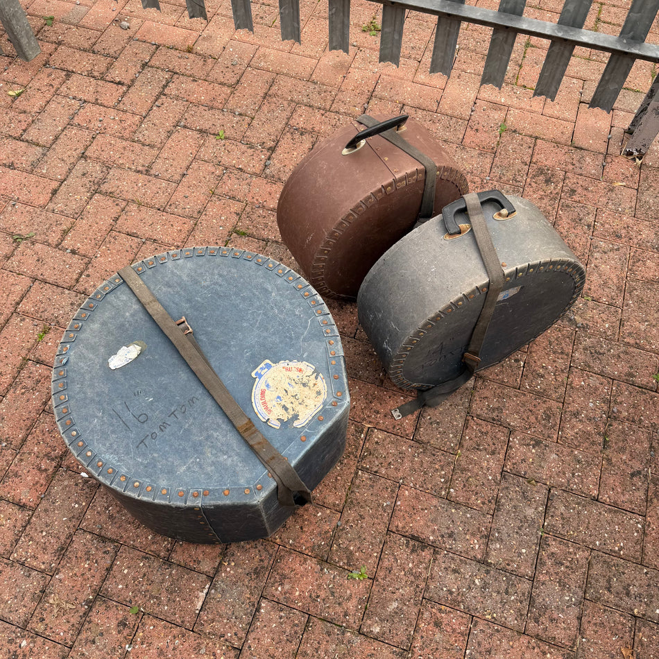 3x Vintage Spaulding and Russell Drum Cases #1396