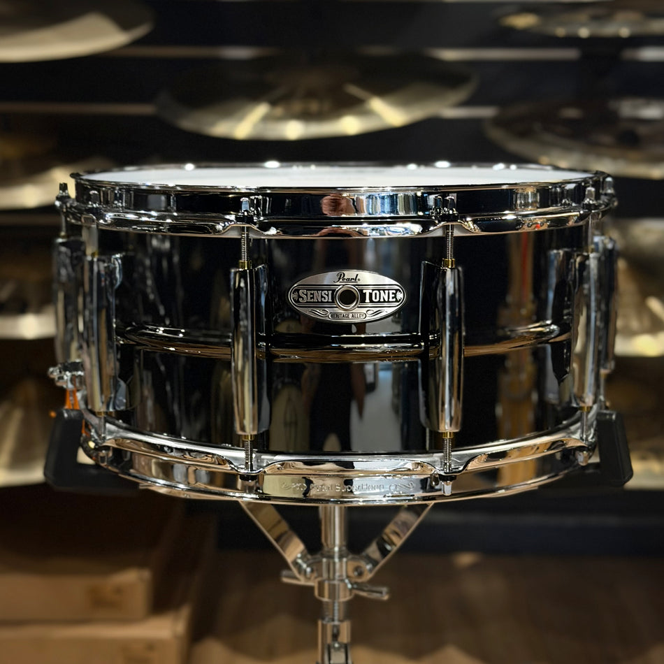 Pearl Sensitone 14x6.5" Black Brass Heritage Snare Drum #1364