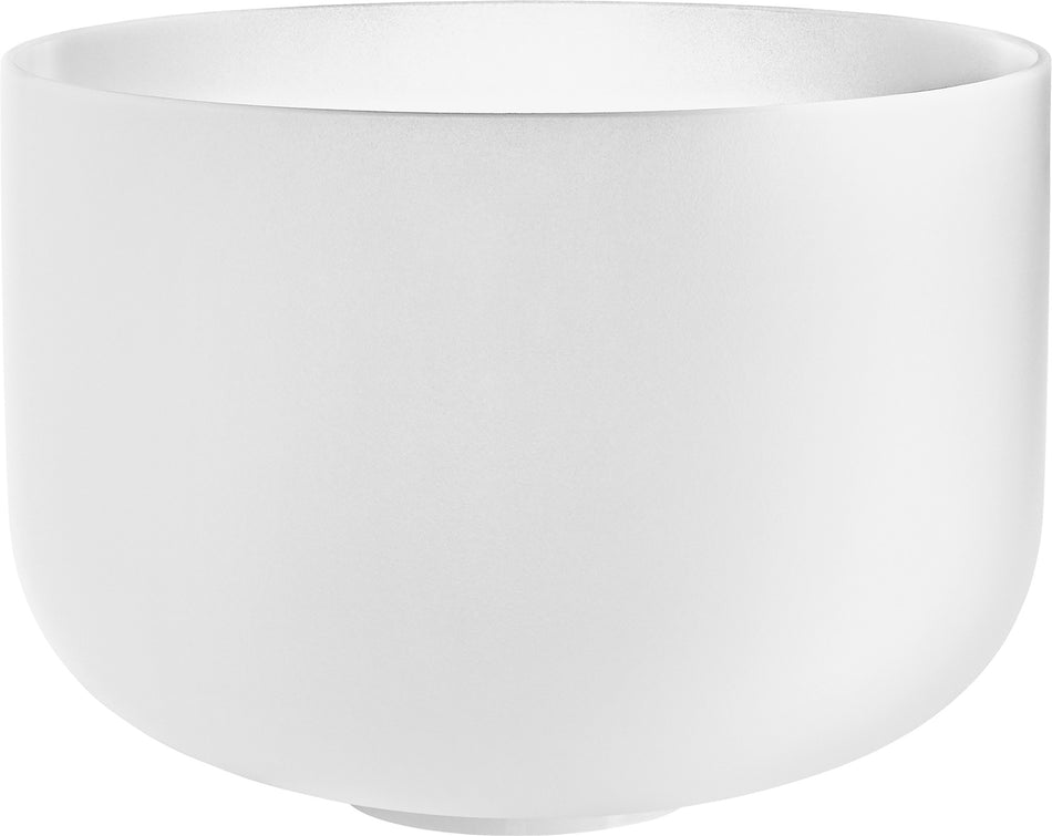 Meinl Sonic Energy Crystal Singing Bowl, white-frosted, 14" / 35 cm, Note G3, Throat Chakra