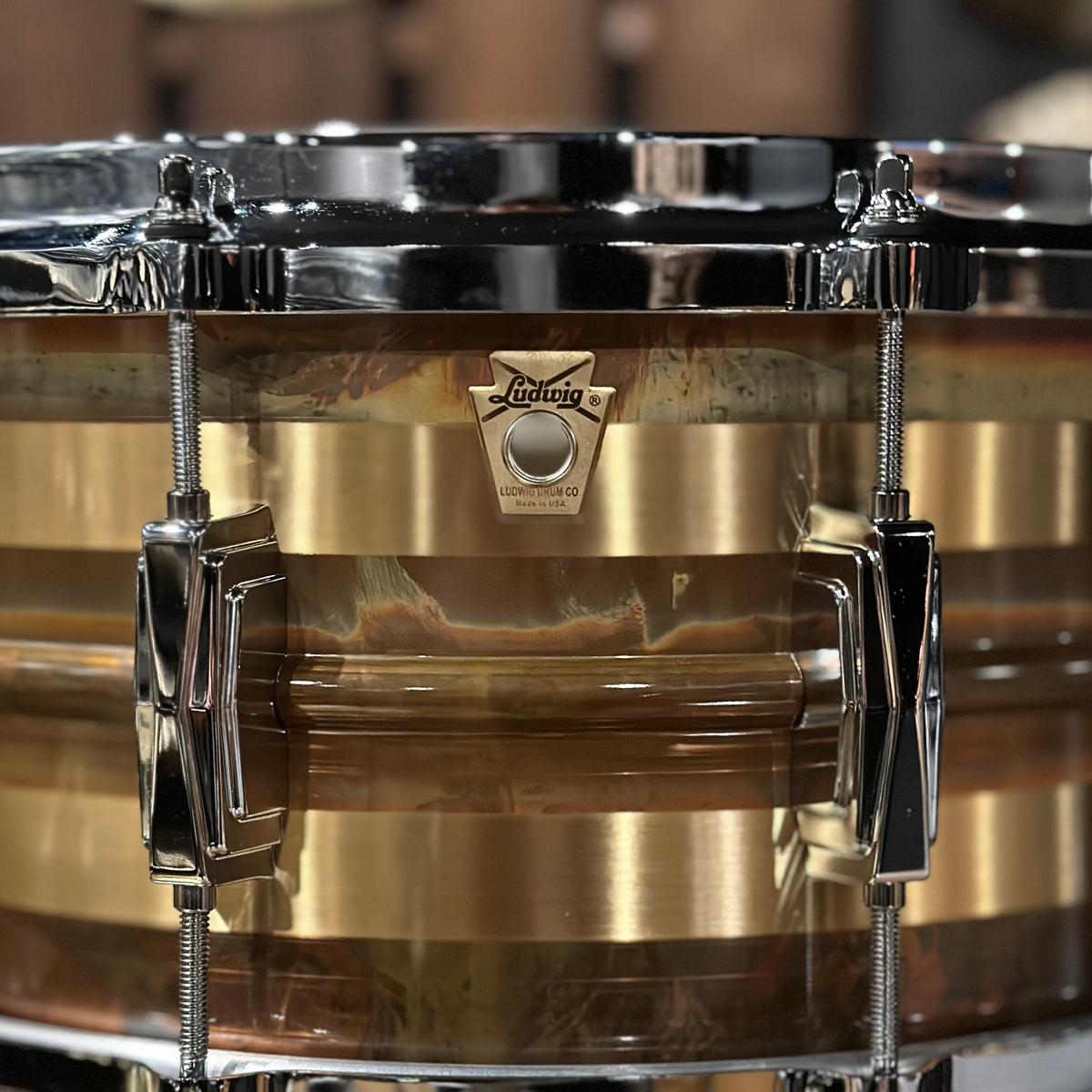 Ludwig Ltd Edition Striped Bronze 14″ x 6.5″ Snare Drum – Into Music Store