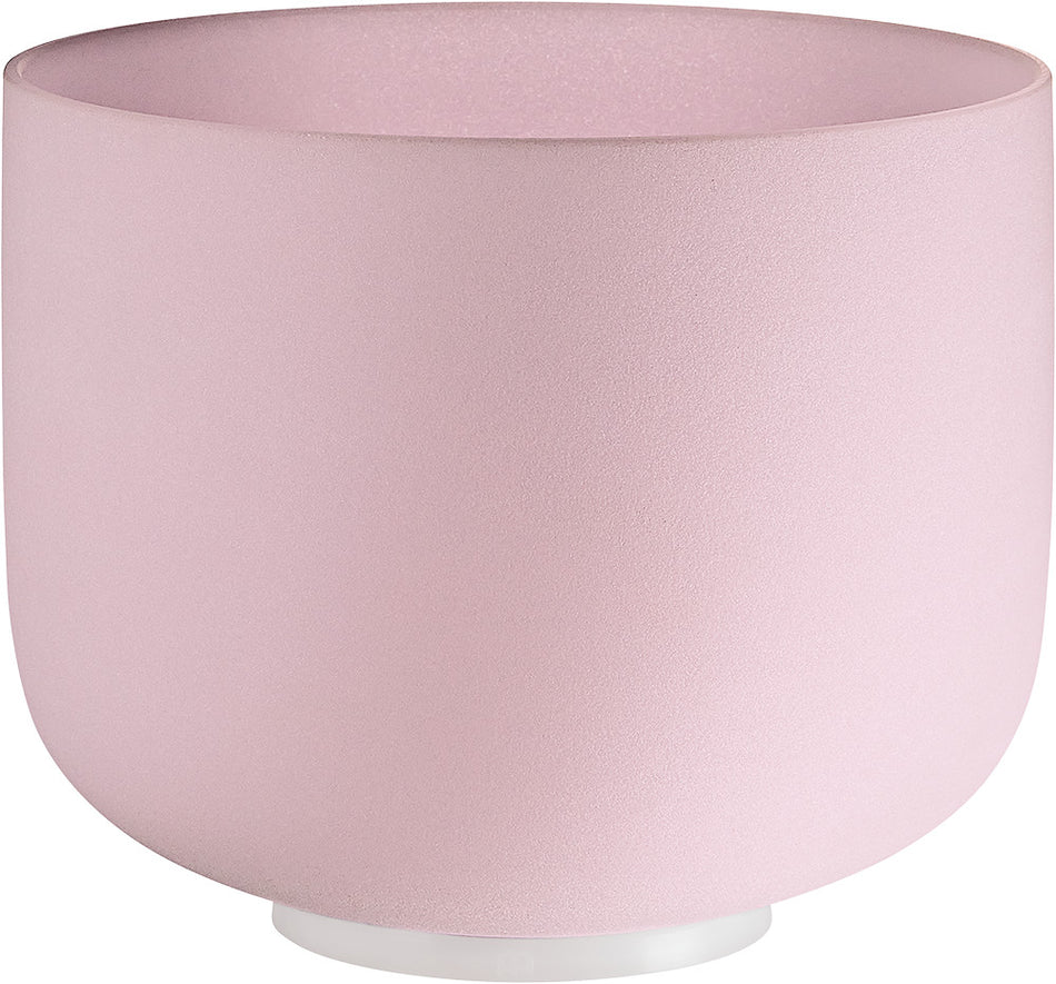 Meinl Sonic Energy Rose Quartz Crystal Singing Bowl, frosted, 10" / 25 cm, Note F4, Heart Chakra