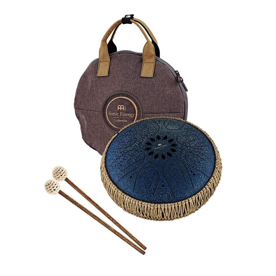 Meinl Sonic Energy Medium Octave Steel Tongue Drum, Blue, C Minor  10"