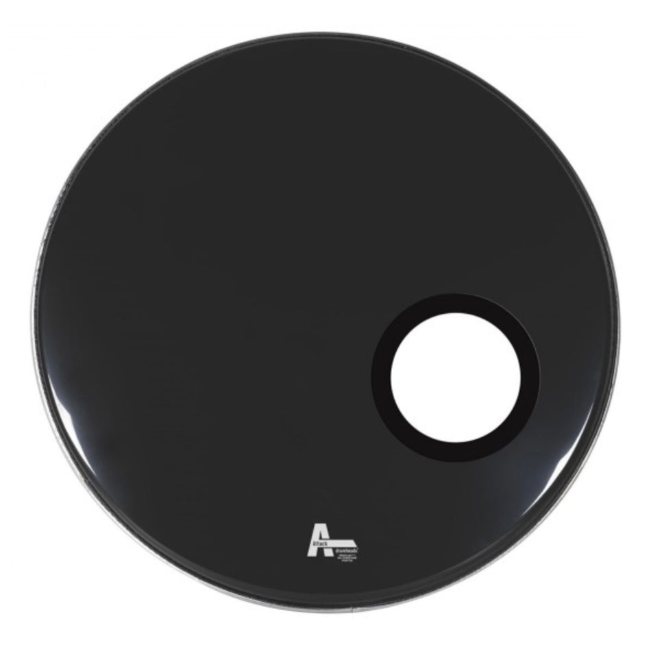 Attack 20" ProFlex1 No Overtone Black Ported Resonant Bass Drum Head