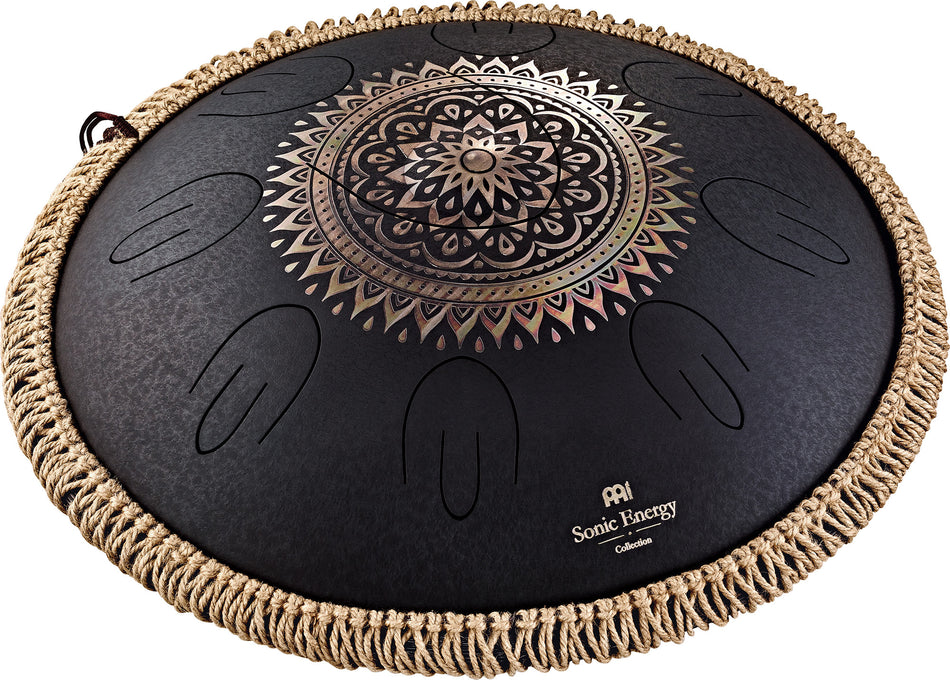 Meinl Sonic Energy Octave Steel Tongue Drum, Black, D Kurd, 9 Notes, 16" / 40 cm