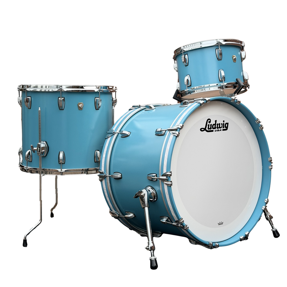 Ludwig Classic Maple Heritage Blue 22" Custom Shop Drum Kit