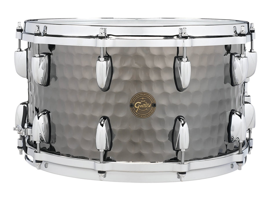 Gretsch Full Range Hammered Black Steel 14x8" Snare Drum