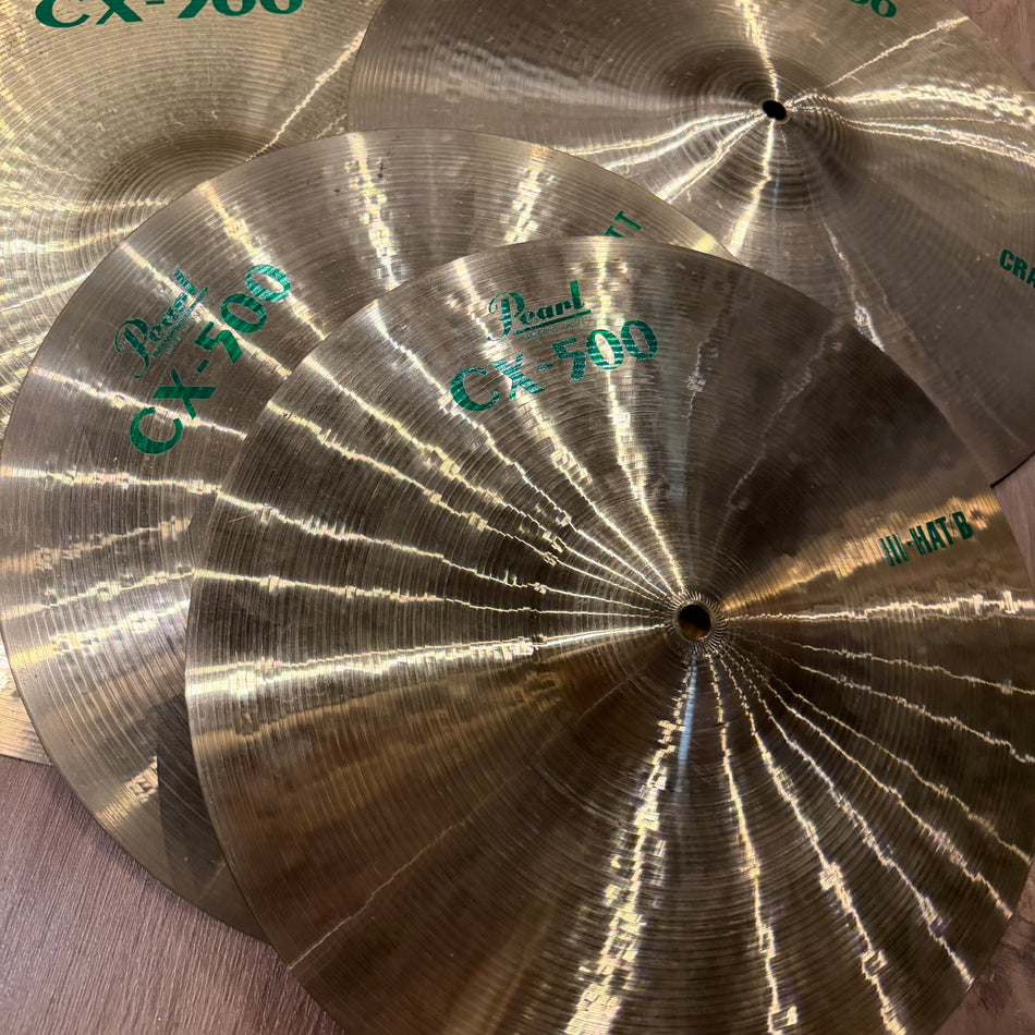 Pearl CX500 Cymbal Set Hi Hats Crash #1345