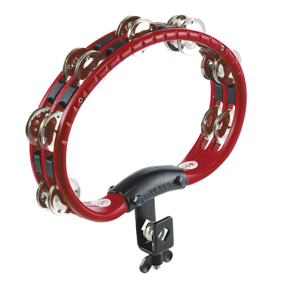 Meinl Percussion Mountable Tambourine - Red/Nickel-Plated Jingles