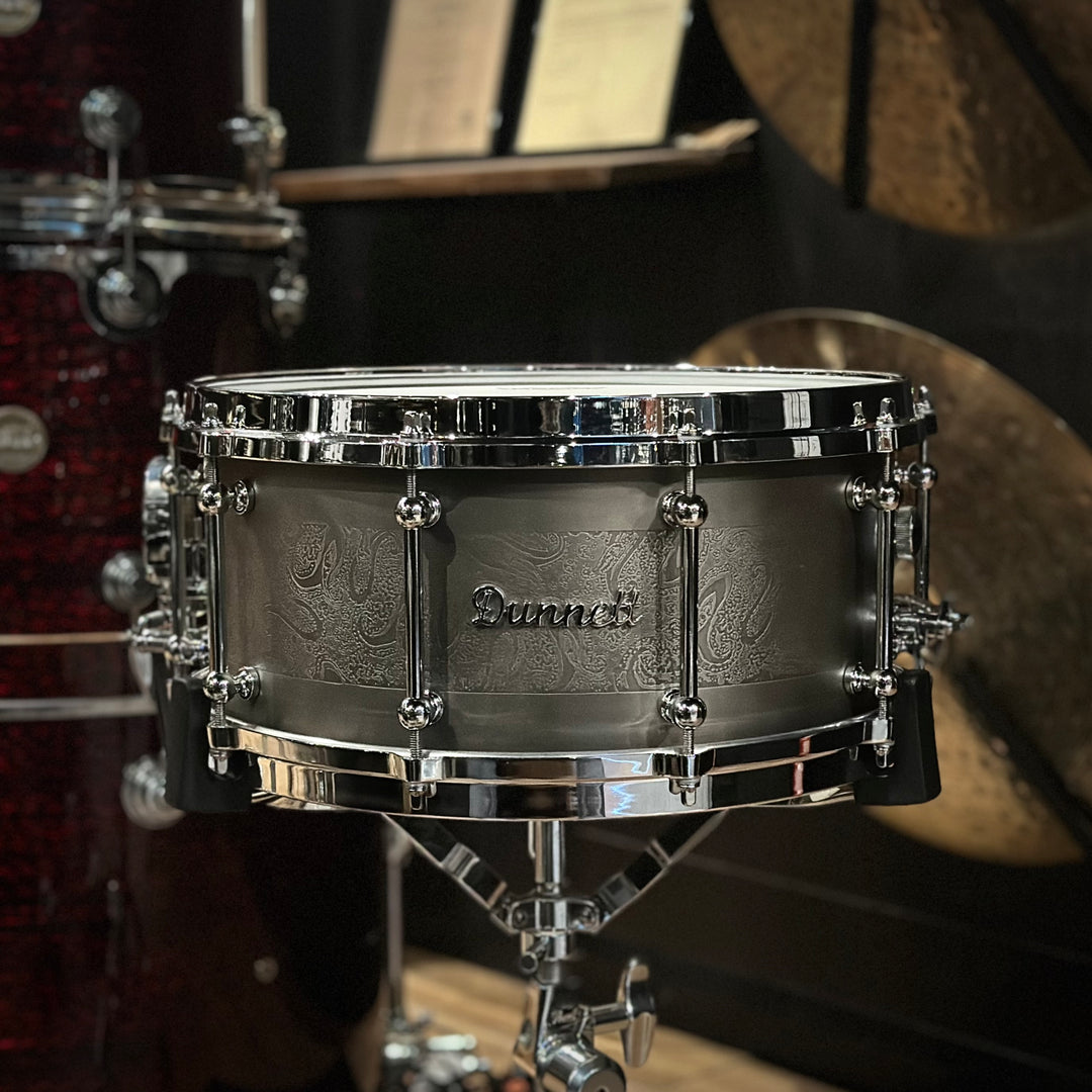 Dunnett Classic 14 6.5 JAMES TRUSSART Snare Drum Antique Paisley Into Music Store