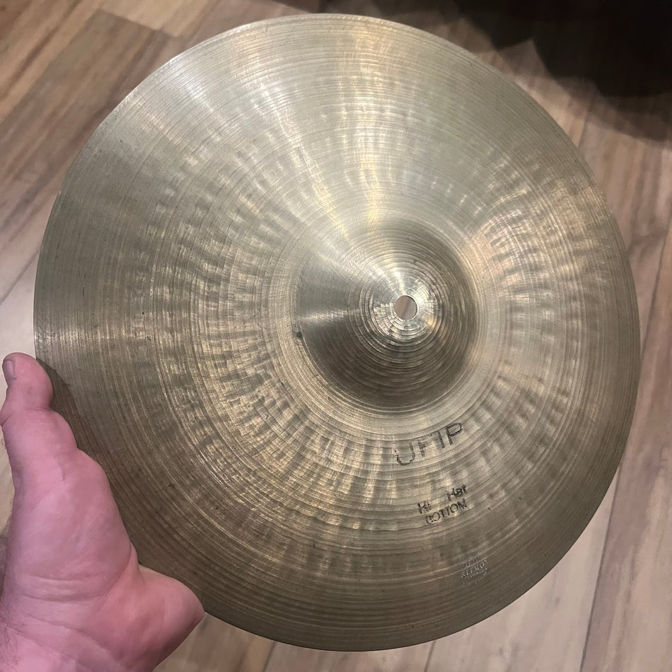 Ufip 14” Bottom Hi Hat Cymbal Vintage #1370