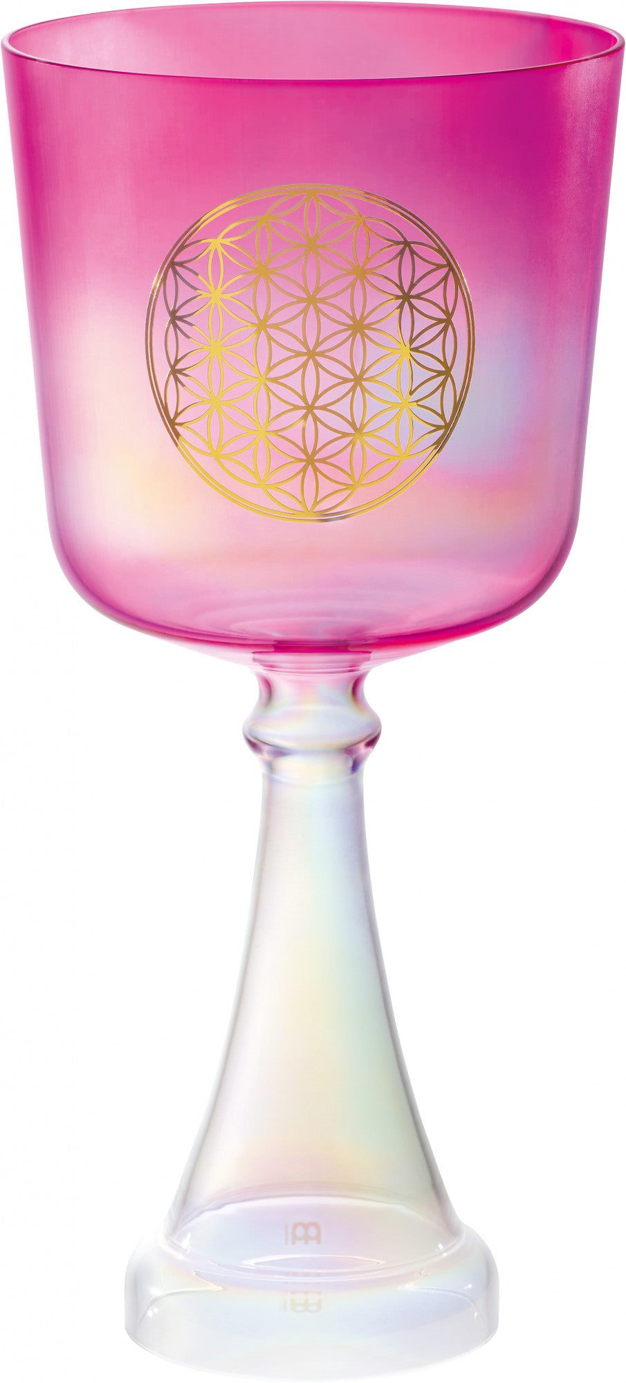Meinl Sonic Energy Crystal Singing Chalice, 6"/15 cm, Note F4, Pink, Heart Chakra, Flower of Life