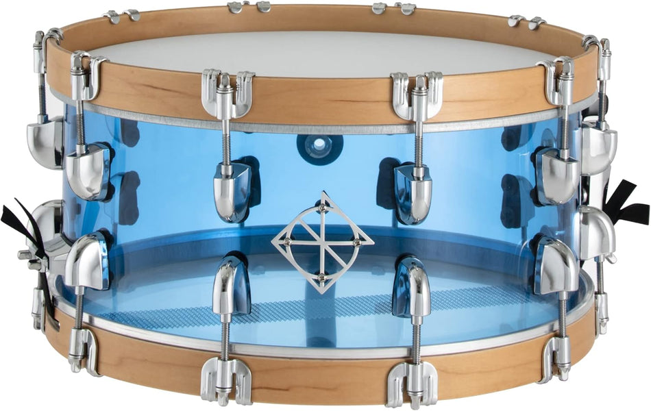 Dixon Cornerstone 14x6.5 Snare See-Through Blue Acrylic