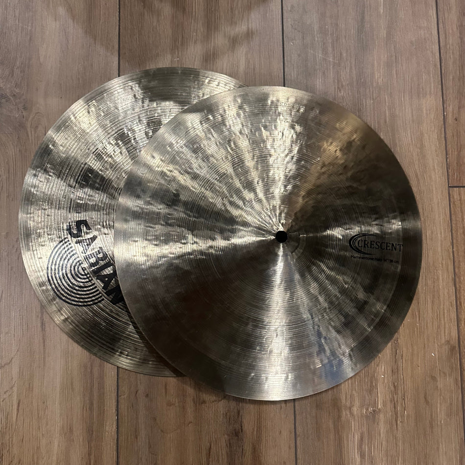 Sabian Crescent 14" Hi Hat Cymbals Jeff Hamilton  #1232