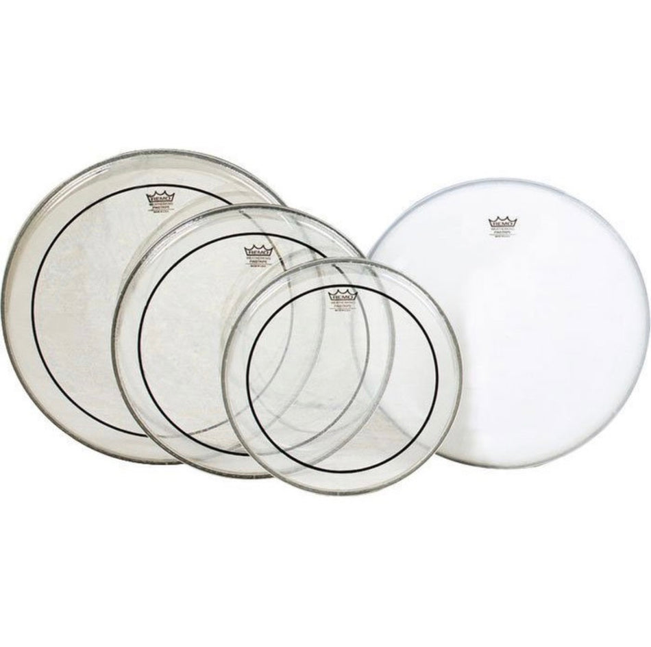Remo Pinstripe Clear Drum Head Pack | 10", 12", 16" + 14" Ambassador Snare PP-1870-PS