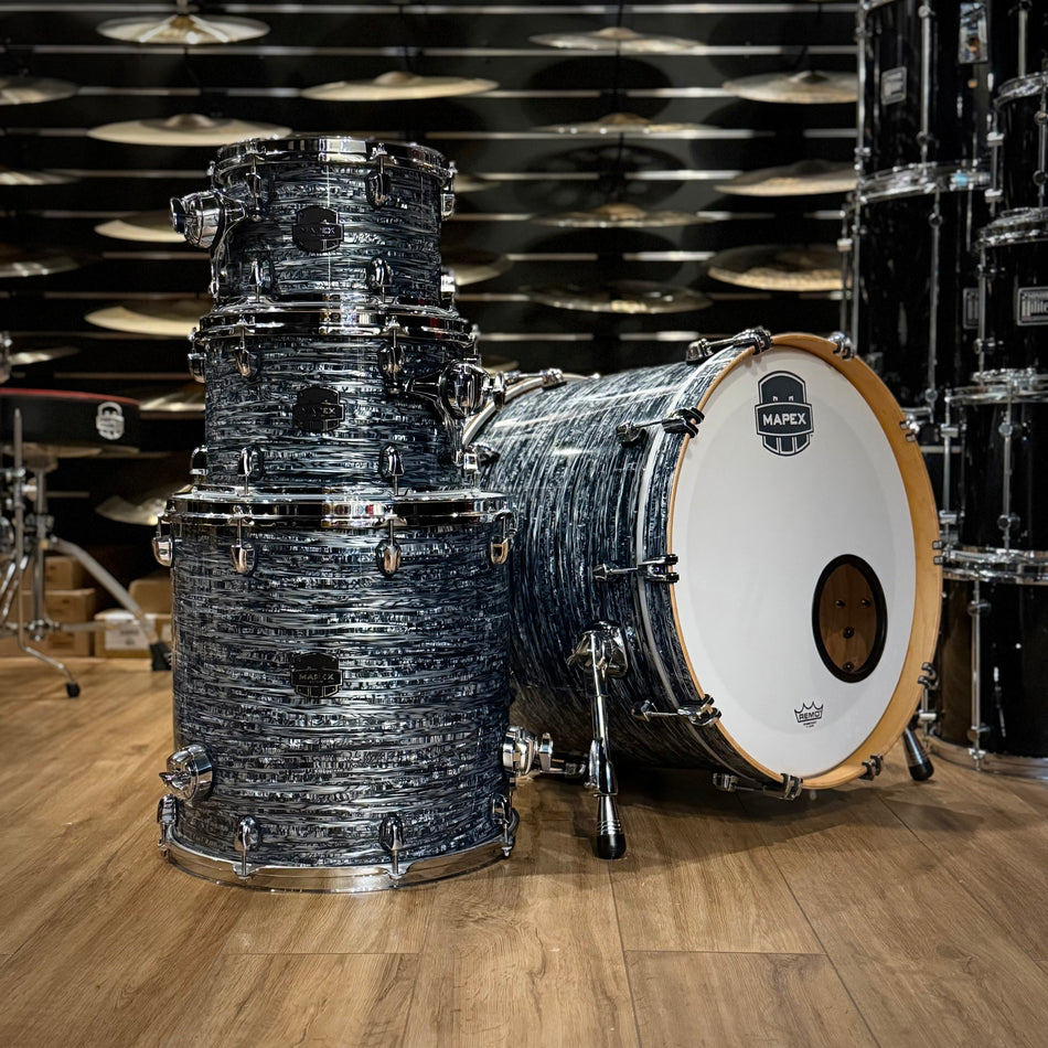 Mapex Saturn Black Strata 22" Drum Kit Used #1326