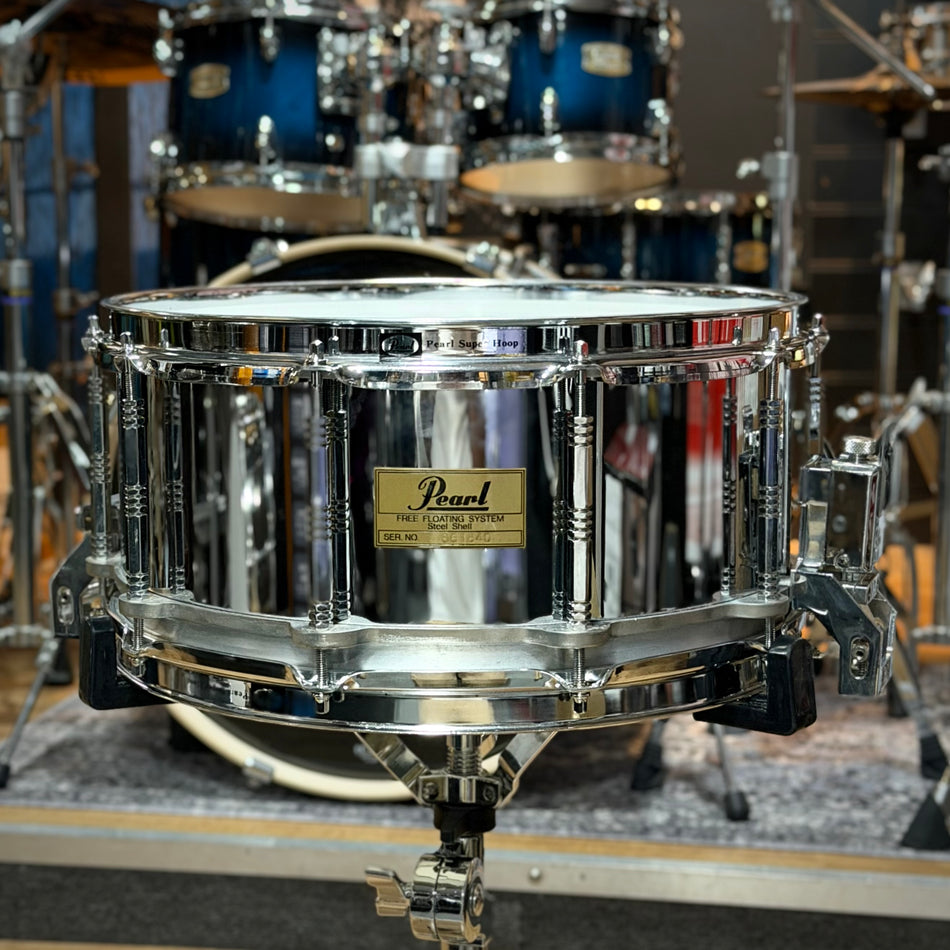 Pearl Free Floater Floating Steel 14x6.5" Snare Drum #1396