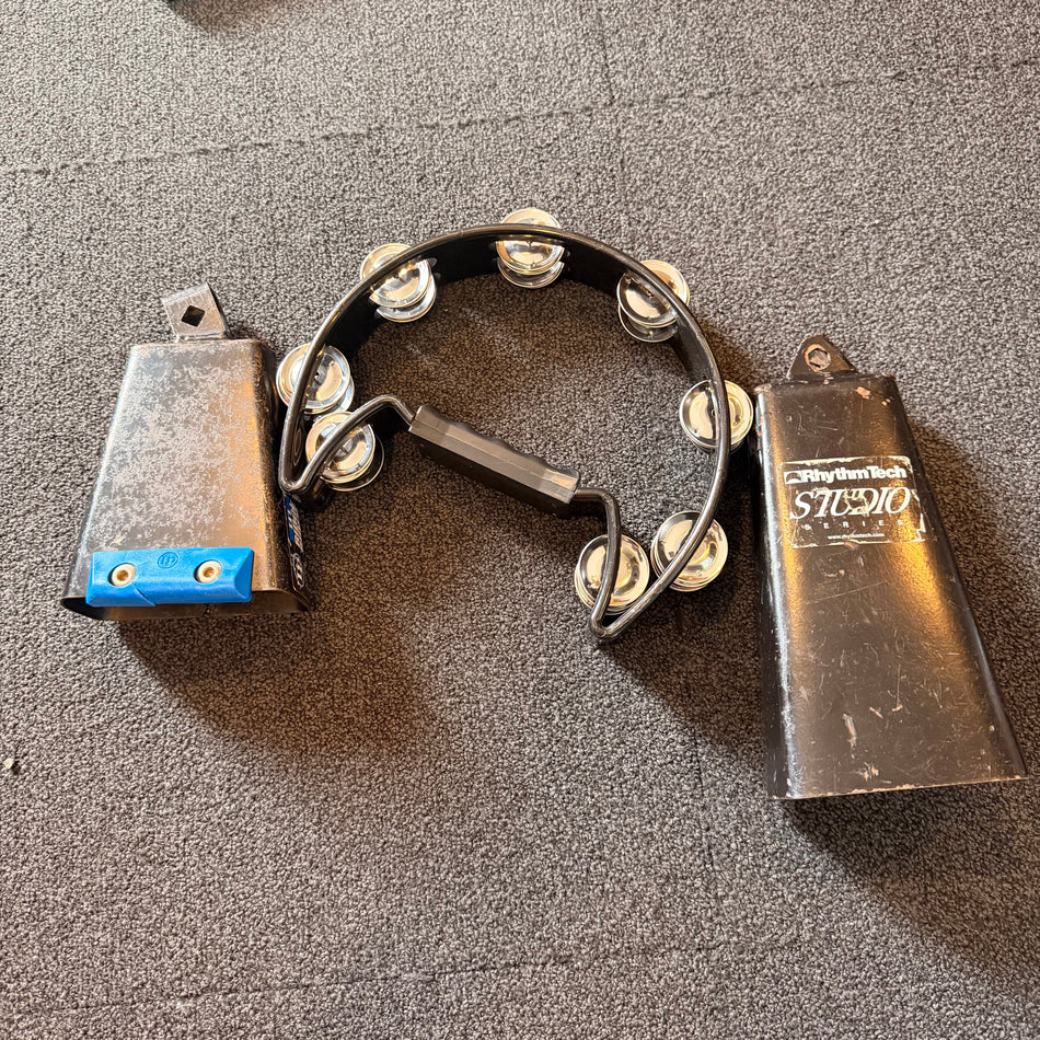 Percussion Set Cowbells & Tambourine #1324