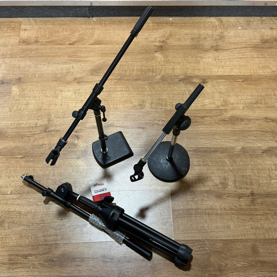 Bundle of Small Short Boom Microphone Stands #1377