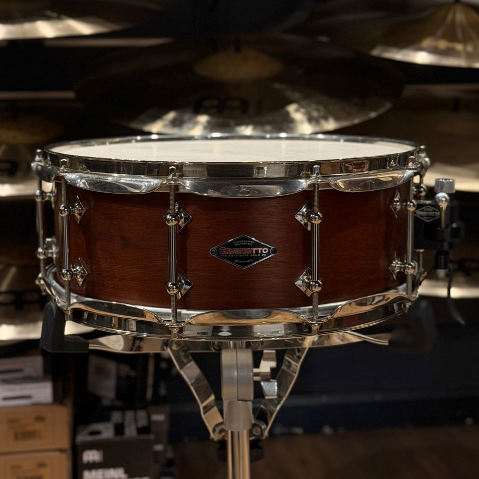 Craviotto Ltd Edition Mahogany 14x5.5" Snare Drum Signed #1250