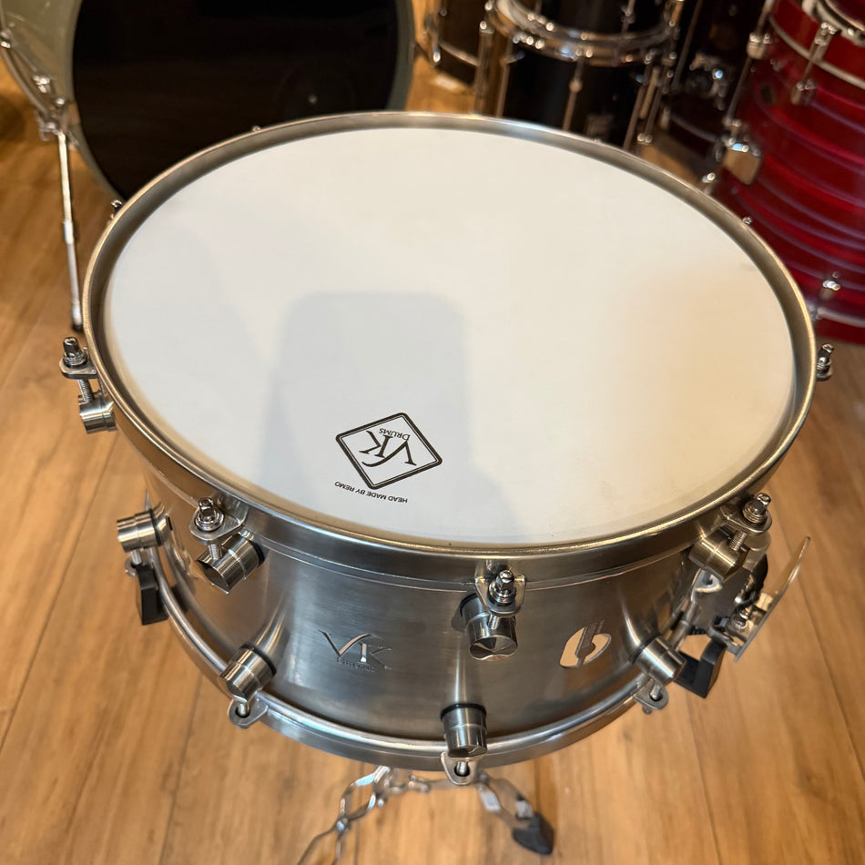 VK Stainless Steel British Drum Company One Of A Kind 14x7" Snare Drum #1325