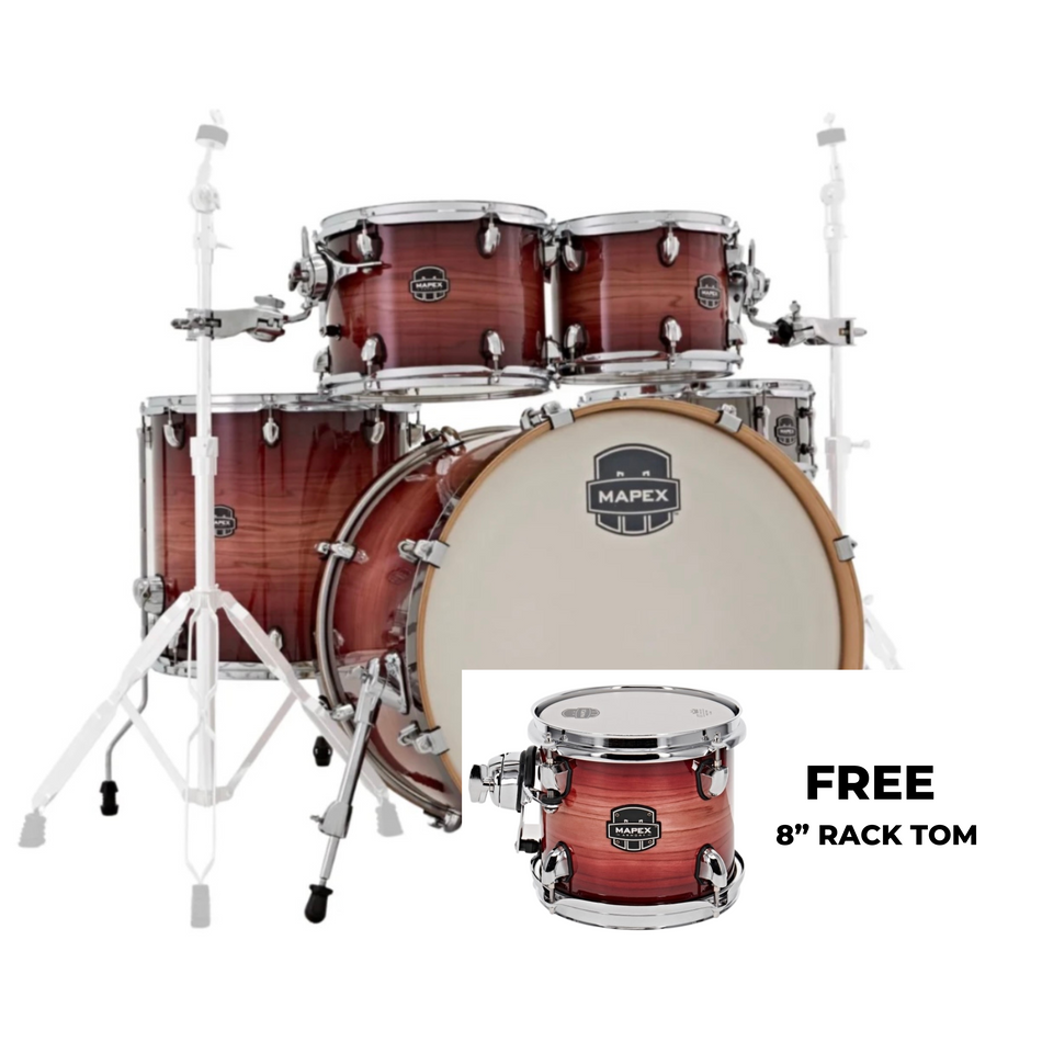 Mapex Armory Drum Kit | 5pc 22" Rock - Redwood Burst *FREE 8” TOM*