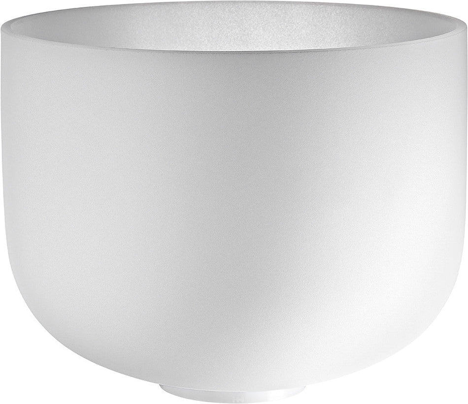 Meinl Sonic Energy Crystal Singing Bowl, white-frosted, 12" / 30 cm, Note F3, Heart Chakra