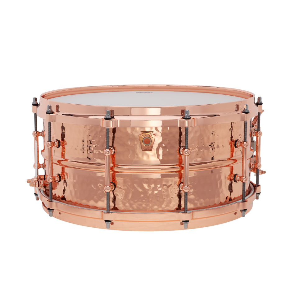 Ludwig Copper Phonic 14" x 6.5" Hammered Copper Snare Drum - LC662KTC