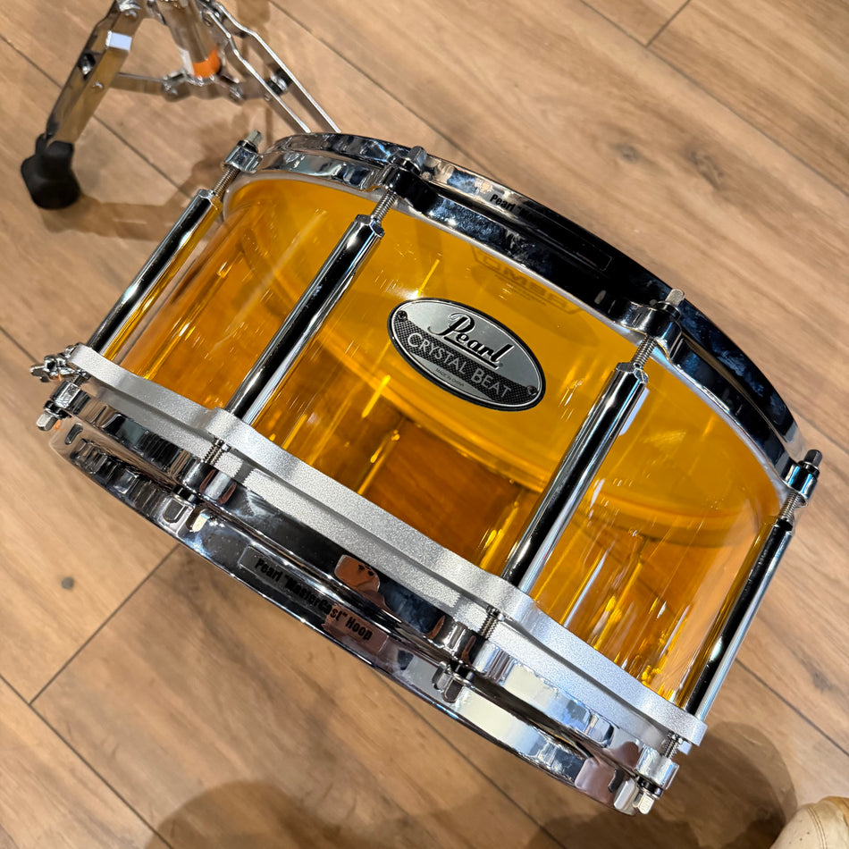Pearl Crystal Beat 14x6.5" Acrylic Free Floating Snare Drum #1336