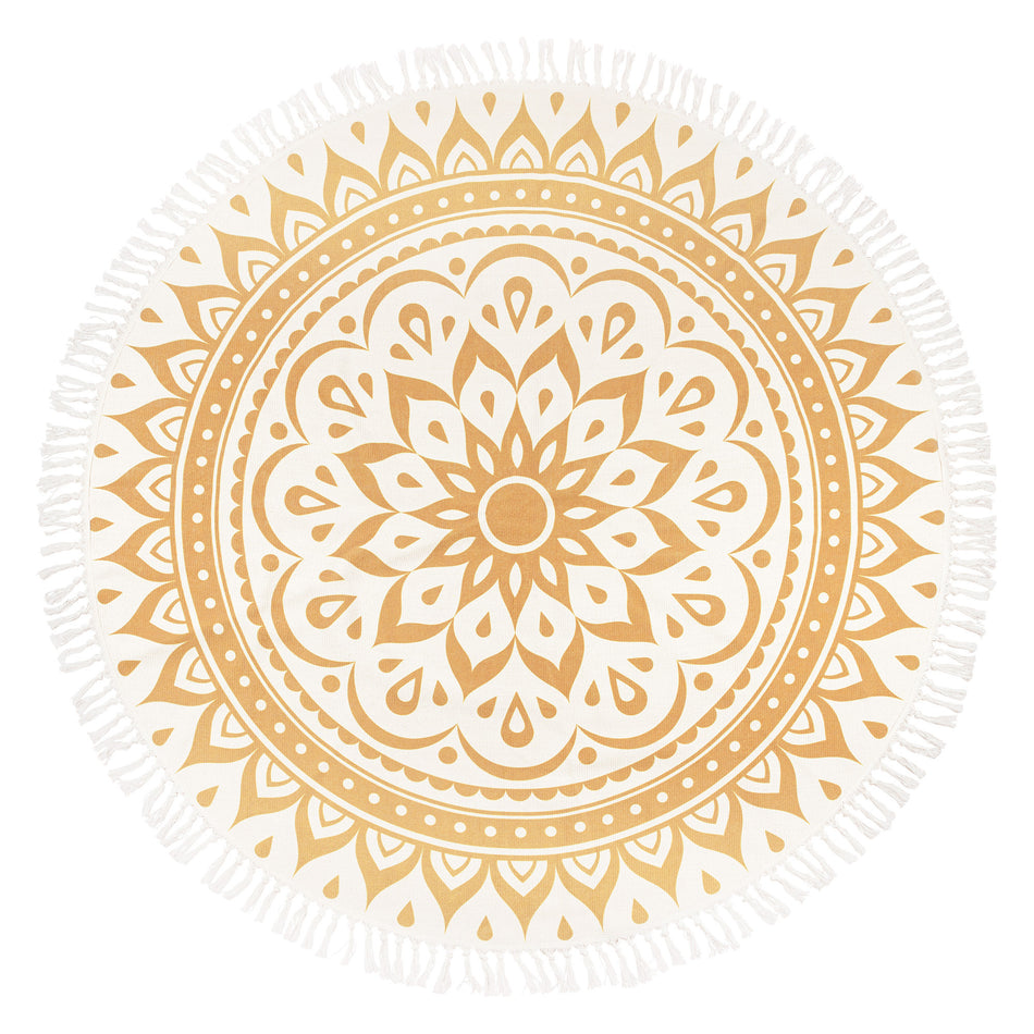 Meinl Sonic Energy Meditation Rug 78" / 200 cm - Vintage Gold / Floral Design